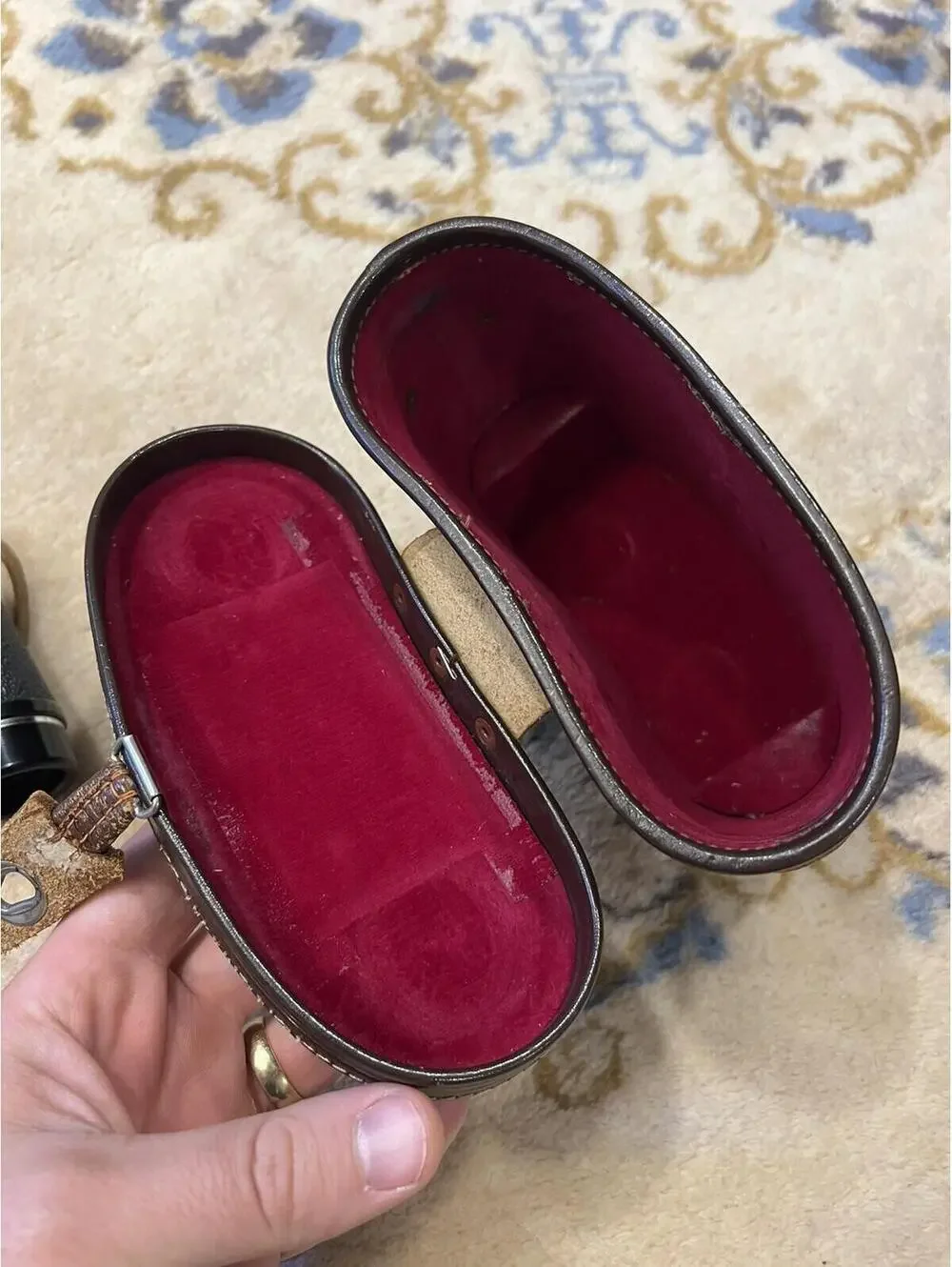 Rare Vtg Asahi Pentax Honeywell 8 x 30 7.5 Prism Coated Binoculars Leather Case